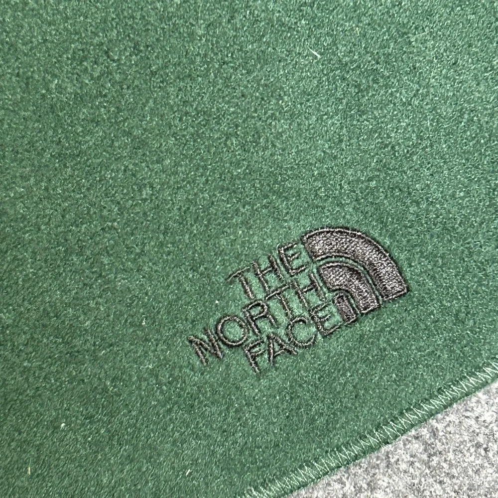 The North Face Scarf Adult One Size Green Polartec Fleece Made USA Winter Warm